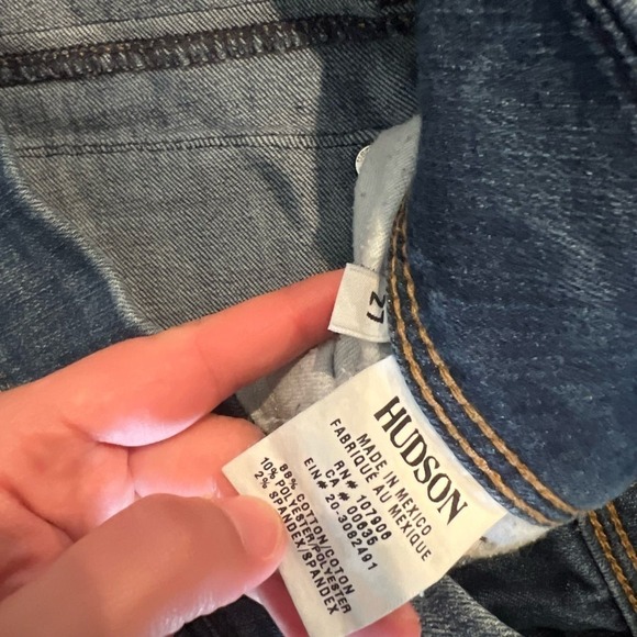 Hudson Jeans Collin Distressed Flap Pocket Skinny Jeans in BOCH Wash Size 27 - Picture 4 of 5